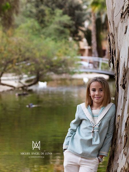 Fotografías de comunión en el jardín de la seda de Murcia